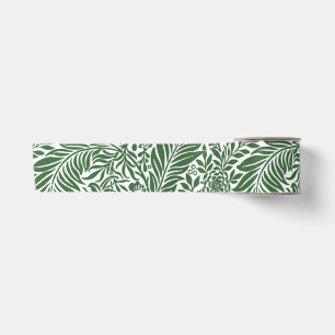 Vintage Floral William Morris Willow Bough Green Satin Ribbon