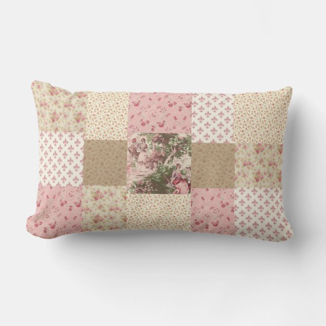 Vintage Floral wink Lumbar Pillow (Front)