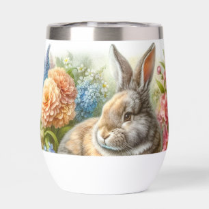 Vintage Floral with Bunny Rabbit 