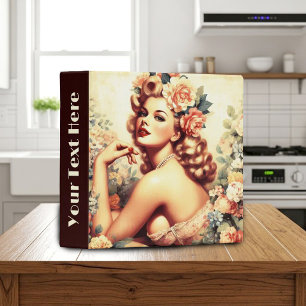 Vintage Floral Woman Binder