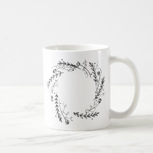 Vintage Floral Wreath Coffee Mug