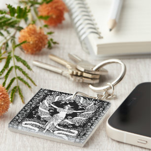 Vintage Floral Wreath Keychain