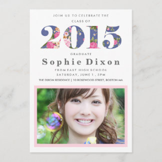 Vintage Floral Year Graduation Party Invitation