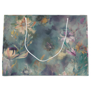 Vintage Florals Background Texture Large Gift Bag
