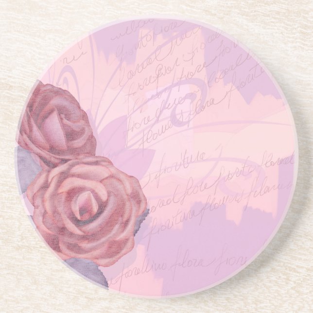 Vintage floreal decoration, coaster (Front)