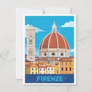 Vintage Florence Firenze Duomo Italy Cathedral Postcard