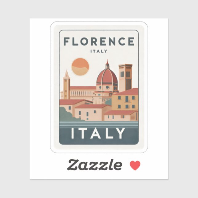 Vintage Florence Italy Skyline Travel (Sheet)