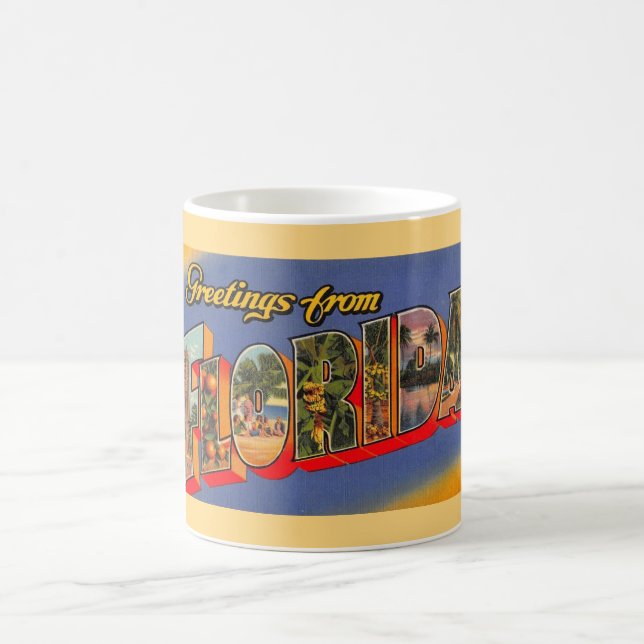 Vintage Florida Greetings Coffee Mug (Center)