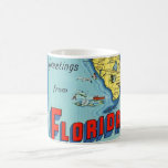 Vintage Florida Greetings Florida  Mug<br><div class="desc">Sensational,  colourful vintage postcard of the State of Florida.</div>
