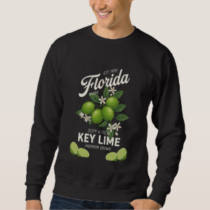 Vintage Florida Key Lime Miami Botanical Fruit Art Sweatshirt
