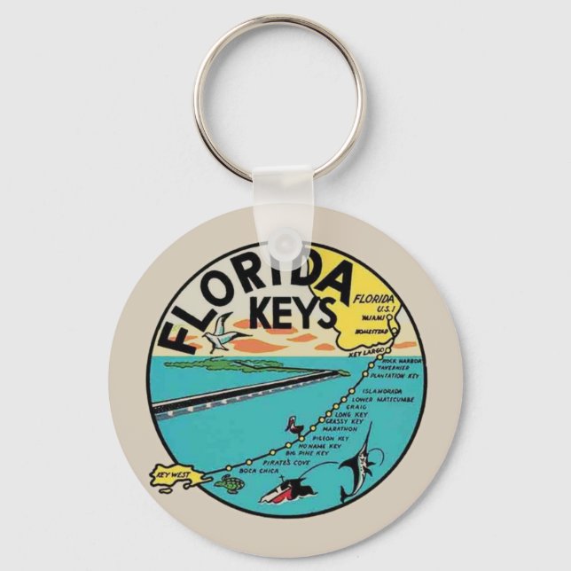 Vintage Florida Keys Keychain (Front)