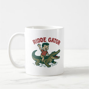 Vintage Florida Kitsch Ridde Gator Retro Alligator Coffee Mug