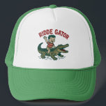 Vintage Florida Kitsch Ridde Gator Retro Alligator Trucker Hat<br><div class="desc">Embody the spirit of the swamp with this Ridde Gator souvenir hat. Inspired by mid-century roadside attractions and retro Florida mascots, this "ridiculous" design features our favorite mossy resident in all his kitschy glory. Whether you’re a fan of swamp core aesthetics or just love a good "ugly-cool" vintage style find,...</div>