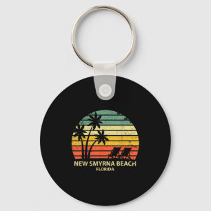 Vintage Florida New Smyrna Beach T Shirt Cool Retr Keychain