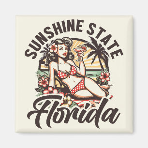 Vintage Florida Pinup Magnet
