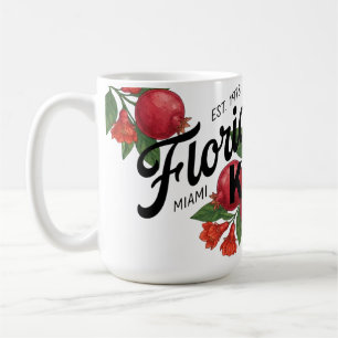 Vintage Florida Pomegranate Miami Botanical Fruit Coffee Mug