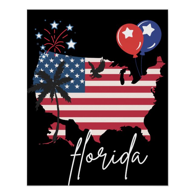 vintage florida retro poster (Front)