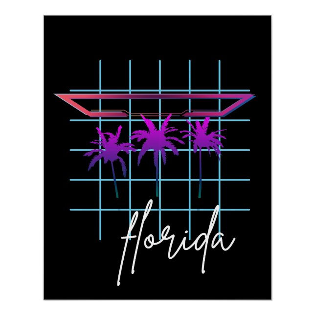 vintage florida retro poster (Front)