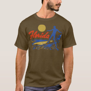Vintage Florida Surfing Travel Souvenir T-Shirt