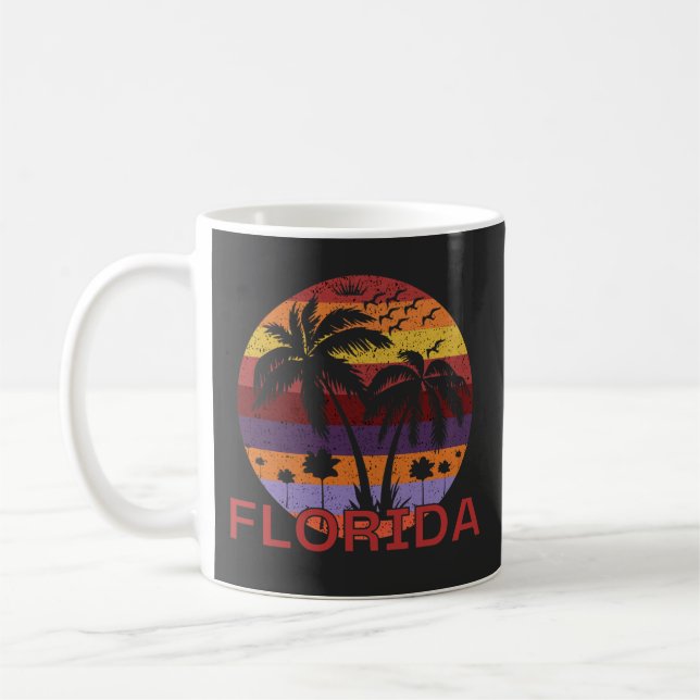 Vintage Florida USA Summer Beach Coffee Mug (Left)