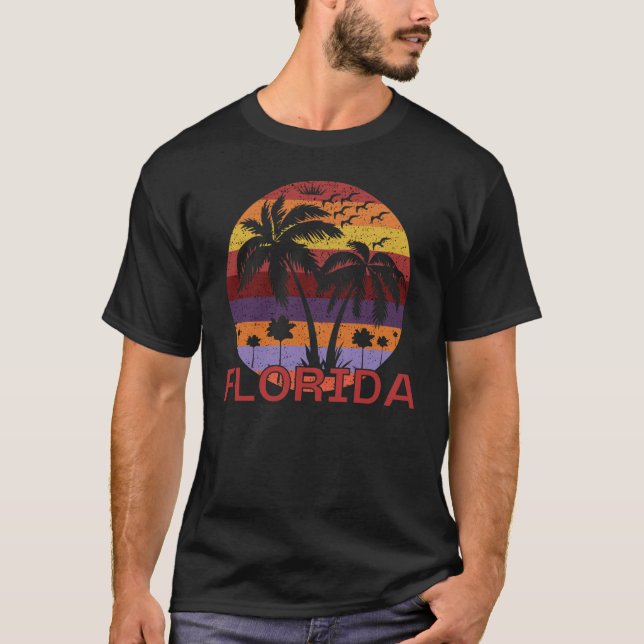 Vintage Florida USA Summer Beach T-Shirt (Front)