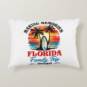 Vintage Florida Vacation Family Trip 2026 Accent Pillow