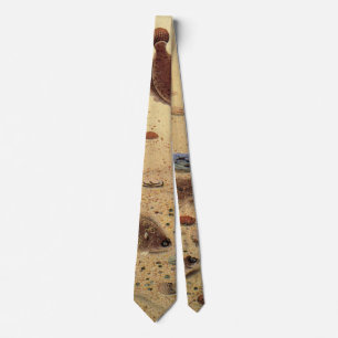 Vintage Flounders, Marine Ocean Life Flat Fish Tie