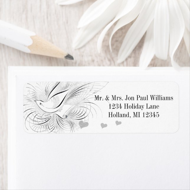 Vintage Flourish Dove Love Bird  (Insitu)