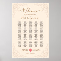 Vintage Flourish Frame Chinese Wedding Seating