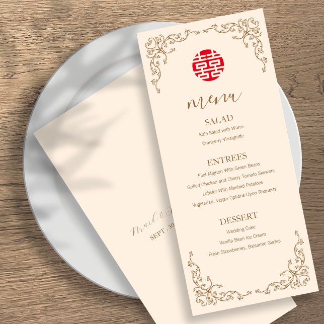 Vintage Flourish Frame Wedding Menu (Creator Uploaded)