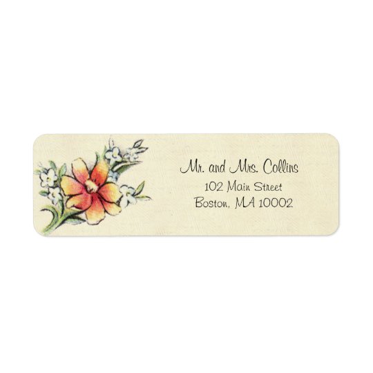 Vintage Flower Address Labels