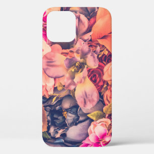 Vintage flower background - vintage filtervintage, iPhone 12 case