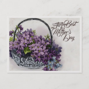 Vintage Flower Basket – Mother's Day Bloom Holiday Postcard