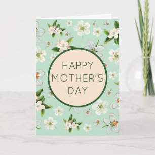 Vintage Flower Blossoms Mother's Day Holiday Card