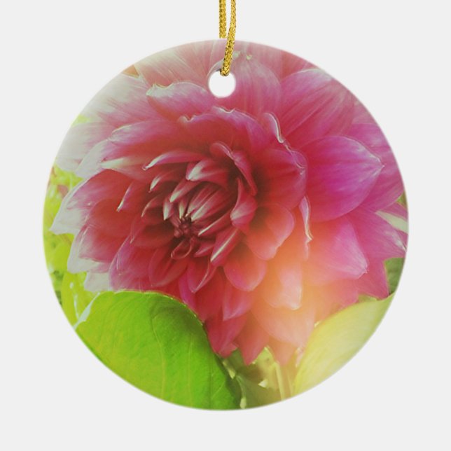 Vintage Flower Ceramic Ornament (Front)