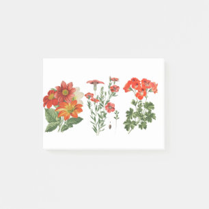 Vintage Flower Dahlia Cut Out Transparent Post-it Notes