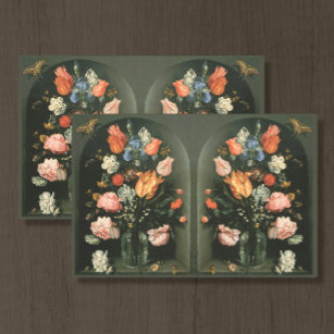Vintage Flower Decoupage Antique Floral Painting Tissue Paper