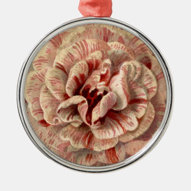 Vintage Flower Metal Ornament (Front)