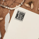 Vintage Flower Monogram Letter Book Ex Libris  Rubber Stamp<br><div class="desc">This "Ex Libris" rubber stamp features a vintage flower monogram letter with a custom name.</div>