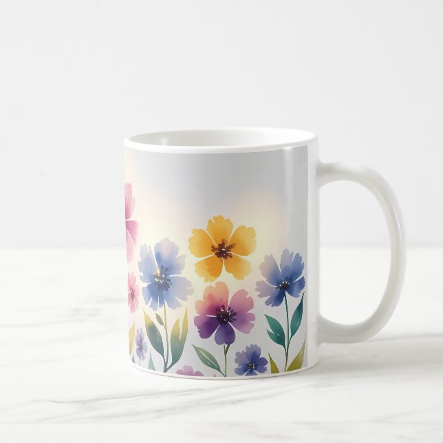 Vintage Flower Mug - Nature-Inspired (Right)