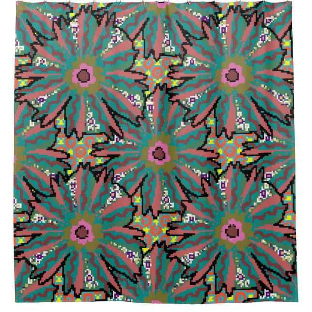 Vintage flower pattern. Doodle style,  spring flor (Front)