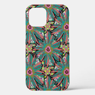 Vintage flower pattern. Doodle style, spring flor iPhone 12 Case
