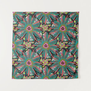 Vintage flower pattern. Doodle style, spring flor Tapestry