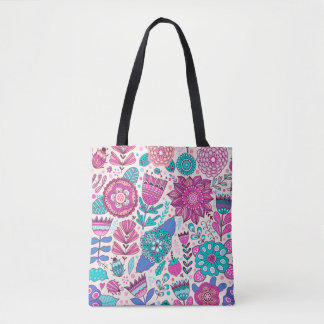 Vintage flower pattern. Seamless botanic texture,  Tote Bag