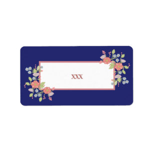 Vintage flower ring label