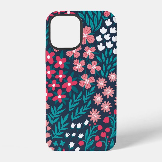 Vintage flower seamless pattern. Endless repeated  iPhone Case (Back)