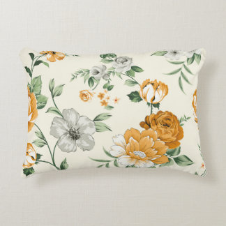 Vintage flower seamless vintage pattern on backgro accent pillow