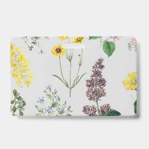 Vintage flower set badge