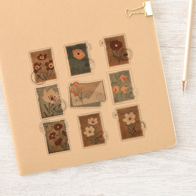 Vintage Flower Stamp (Notebook)