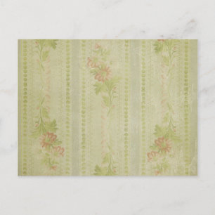 Vintage flower wallpaper background postcard